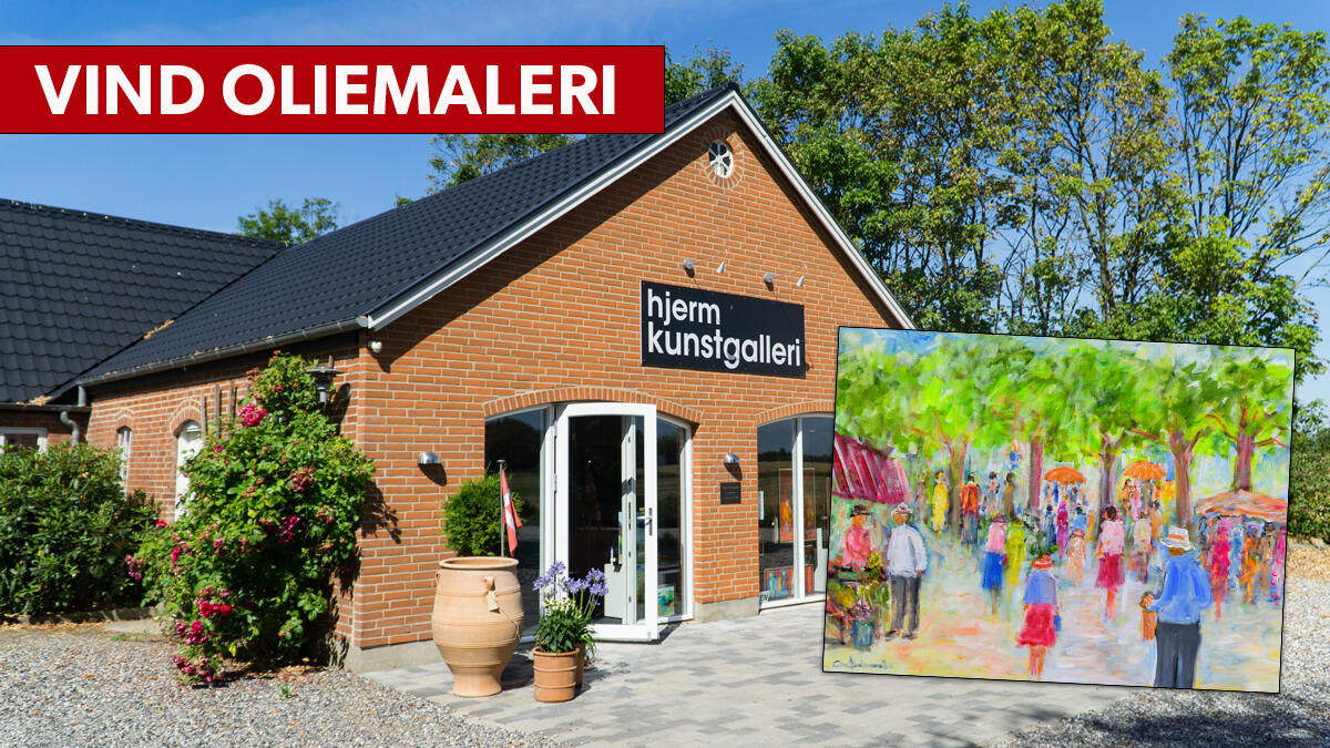 Vind et oliemaleri skænket af Hjerm Kunstgalleri